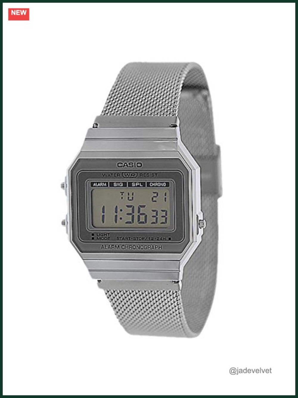 Casio G-Shock Digital Quartz Watch with Stainless Steel Band